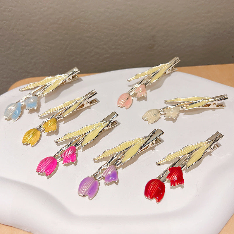 Tulip Flower Hairpin Color Drop Oil