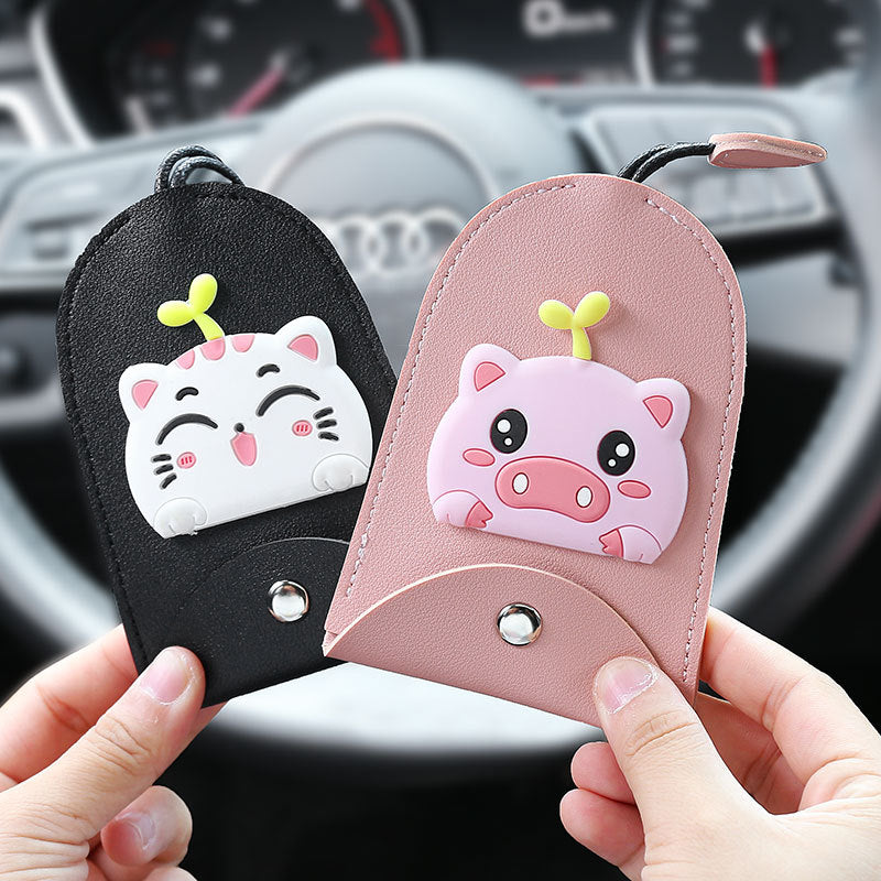 Creative Cartoon Pull Car Rope Key Bag